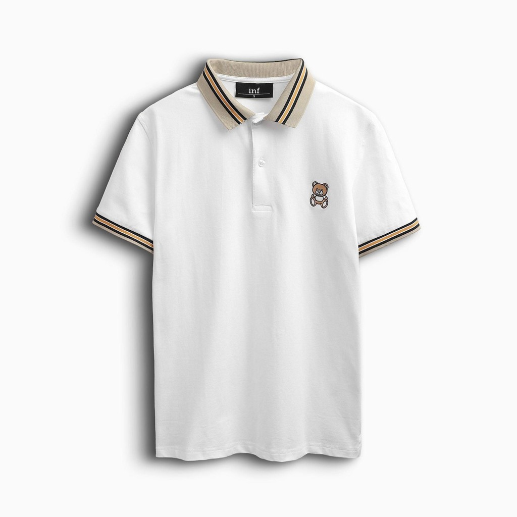 Áo thun Nam Polo vải cotton cao cấp form ngắn tay thêu logo, phối viền cổ sang trọng lịch lãm