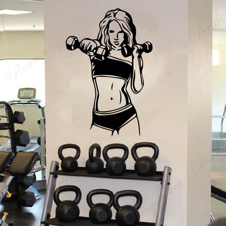 Decal Trang trí, tạo động lực trong Phòng GYM, xóa tan khoảng trống trên tường, tạo điểm nhấn, thu hút khách hàng P4