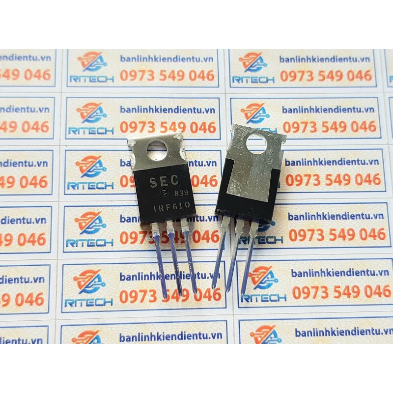 [combo 3 chiếc ] IRF610 Mosfet kênh N 3.3A 200V TO-220