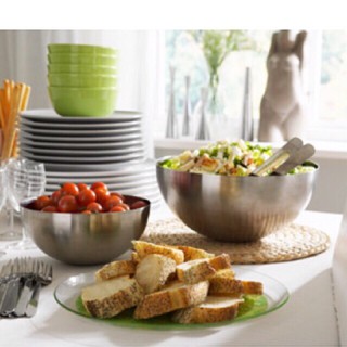 Bộ 2 tô trộn bột inox cao cấp