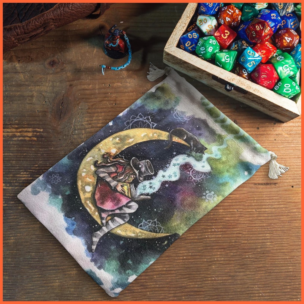 Túi Dây Rút Đựng Bài Tarot Thêu Họa Tiết Xinh Xắn