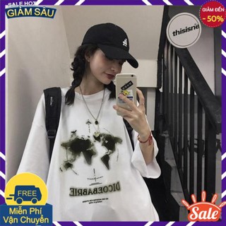 Áo thun tay lỡ Unisex, áo phông form rộng A31 Trái Đất