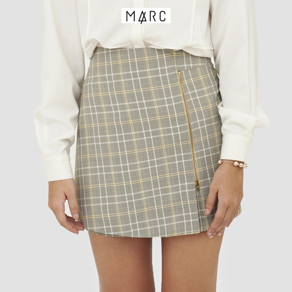 Váy nữ MARC FASHION skort caro nhấn dây kéo | BigBuy360 - bigbuy360.vn