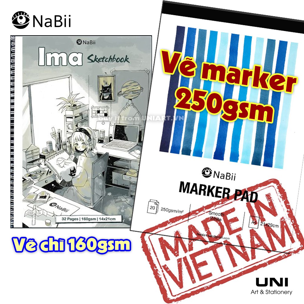 (THANH LÝ GIÁ GỐC) Ima Sketchbook - Marker Pad Nabii Artist