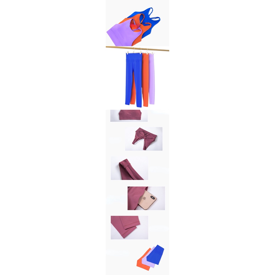 Bộ Đồ Tập Thể Thao Lưng Cao Dây Chéo Sau Lưng Thời Trang TJ WX1232+CK1240