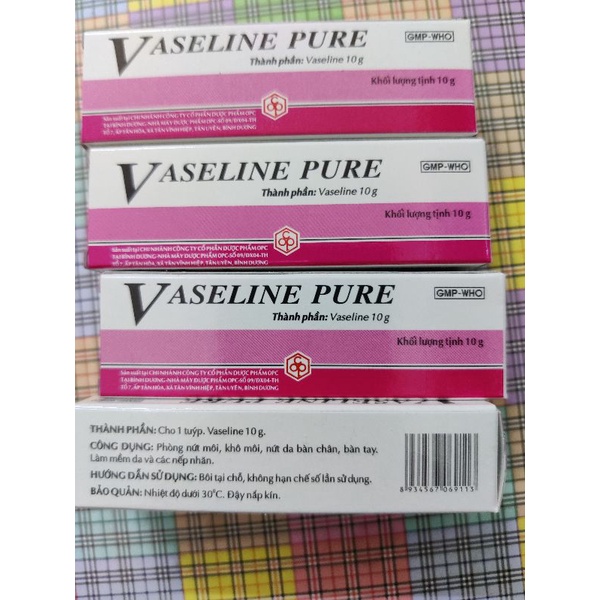 Vaseline pure dưỡng ẩm, làm mềm da, phòng nứt môi, nứt da