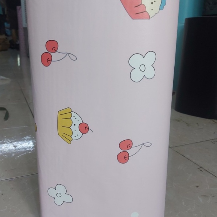 Cuộn 10m giấy dán tường BÁNH KEM khổ rộng 45cm