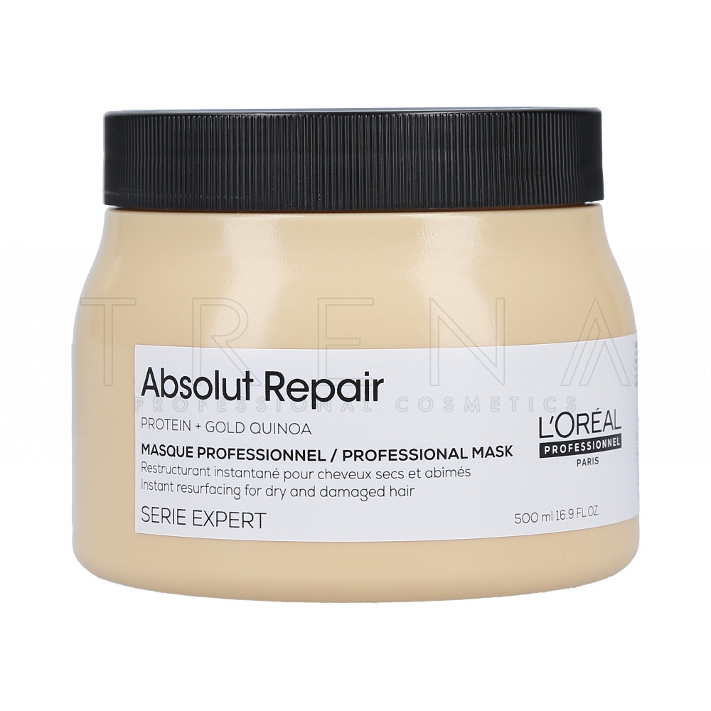 Dầu hấp phục hồi tóc hư tổn L'Oreal Professionnel Serie Expert Absolut Repair Protein + Gold Quinoa 500ml