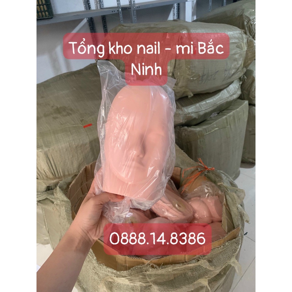 Đầu Canh Học Nối Mi, Học Tiêm Filler , Make Up , Massage - Đầu Manocanh Silicon Mềm Dẻo Siêu Bền