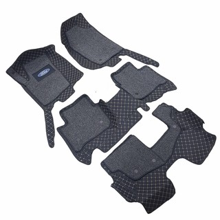 Thảm sàn, lót sàn da 6D cho Ford Everest 2016-2019 kèm thảm rối chống bụi cao cấp