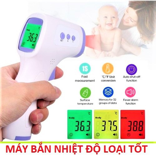 MÁY ĐO NHIỆT KẾ HỒNG NGOẠI KHÔNG TIẾP XÚC LOẠI TỐT CÓ MÀN HÌNH  ( BẢO HÀNH 24 THÁNG )