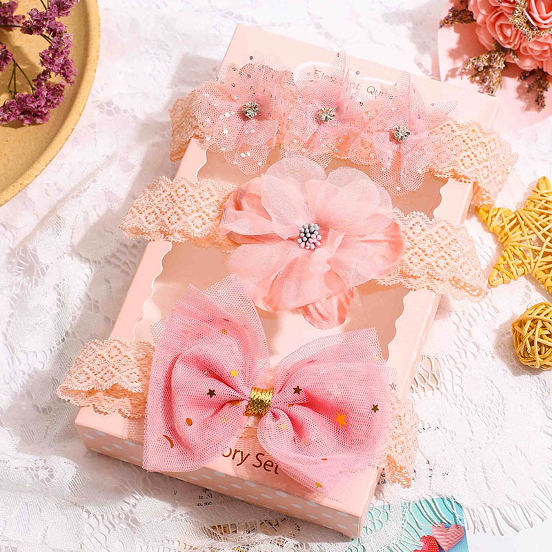 Set 3 Băng Đô Hoa Thời Trang Cho Bé Gái Dễ Thương