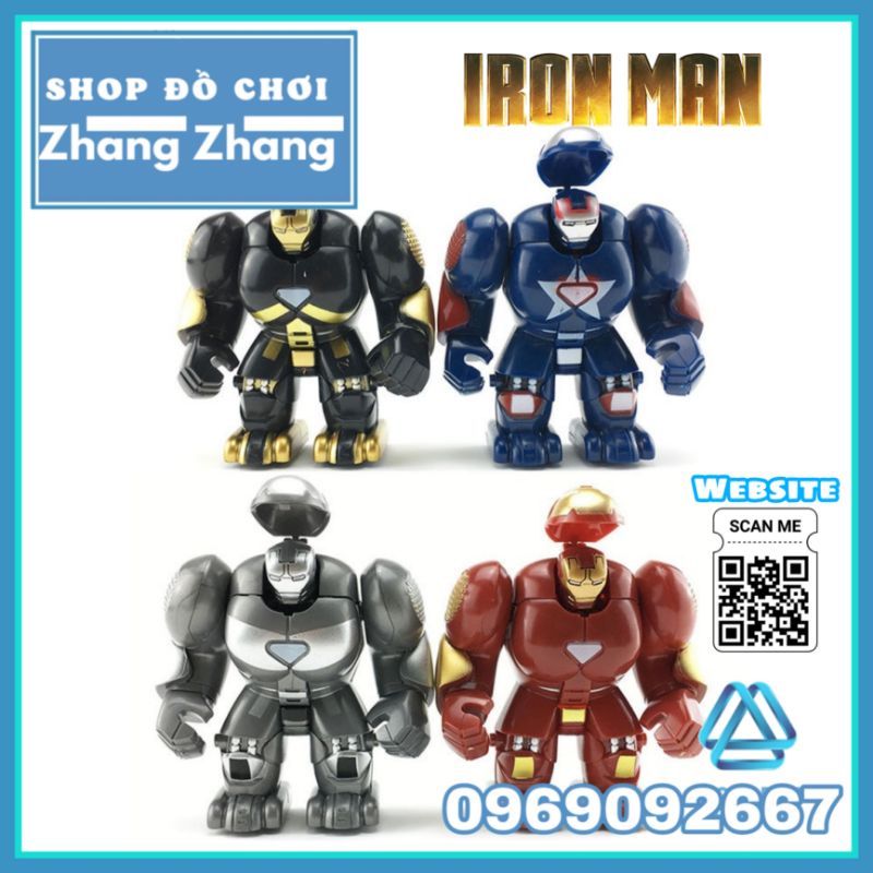 Đồ chơi Xếp hình mô hình người sắt Iron man Minifigures Bigfigures MR298 Kopf KF8001