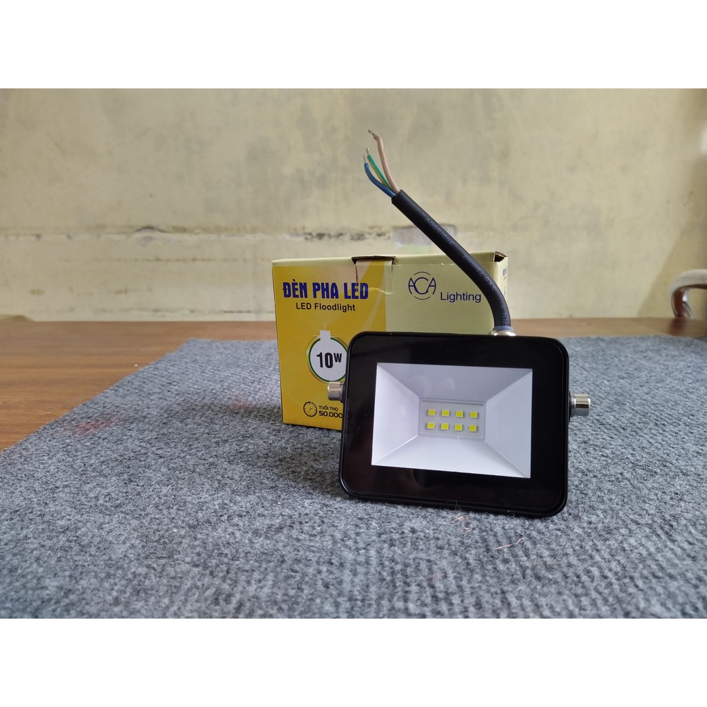 Đèn Led Pha 10W, 20w, 30W, 50W Ngoài Trời ACA Chống Mưa Tuổi Thọ Cao 220V