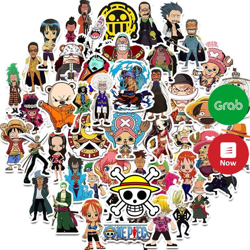 Bộ sticker One Piece Đảo hải tặc chống nước hình dán Monkey D. Luffy Roronoa Zoro Nami Sanji Trafalgar Law Nico Robin