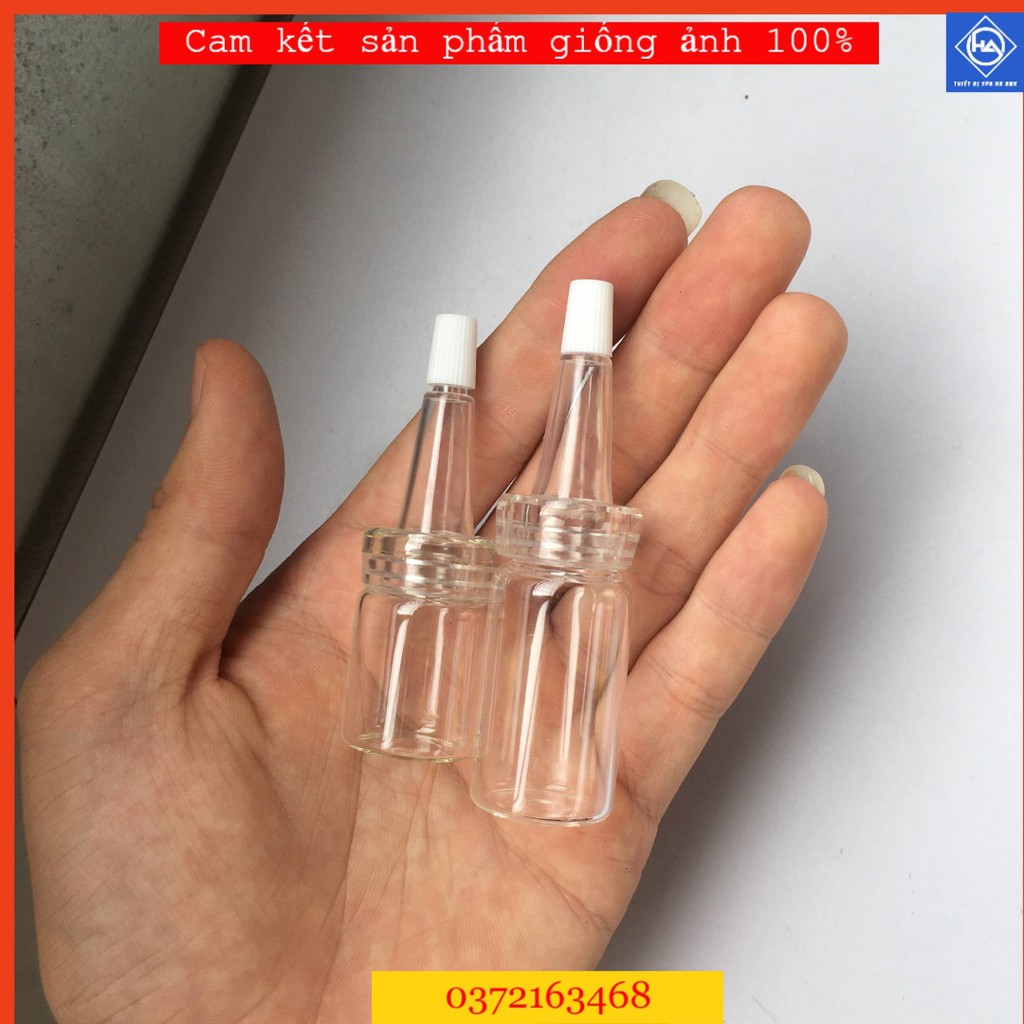 Chai lọ chiết tinh chất serum có đầu bóp 5ml, 10ml kèm nút