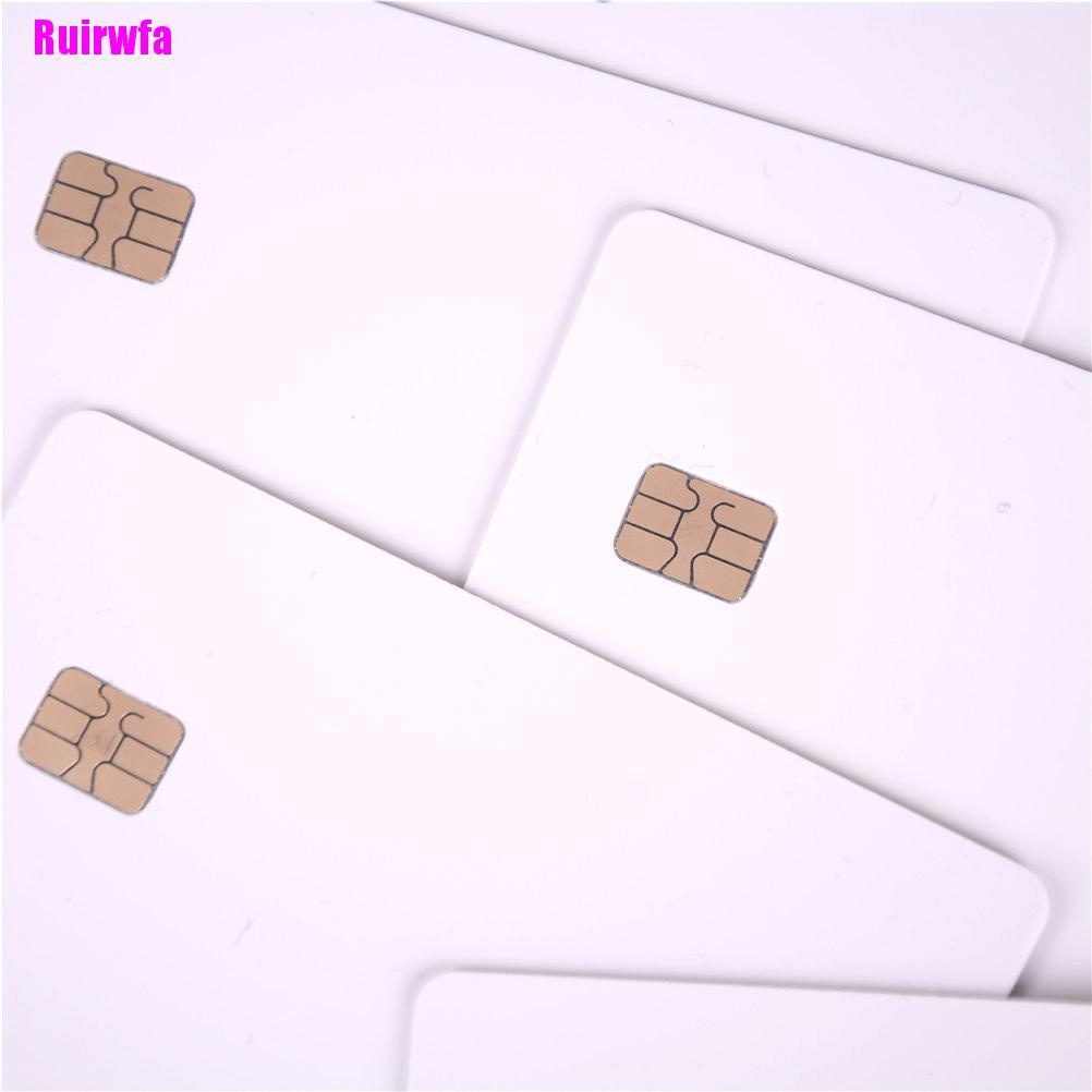 [Ruirwfa] New 5 Pcs ISO PVC IC With SLE4442 Chip Blank Smart Card Contact IC Card Safety White