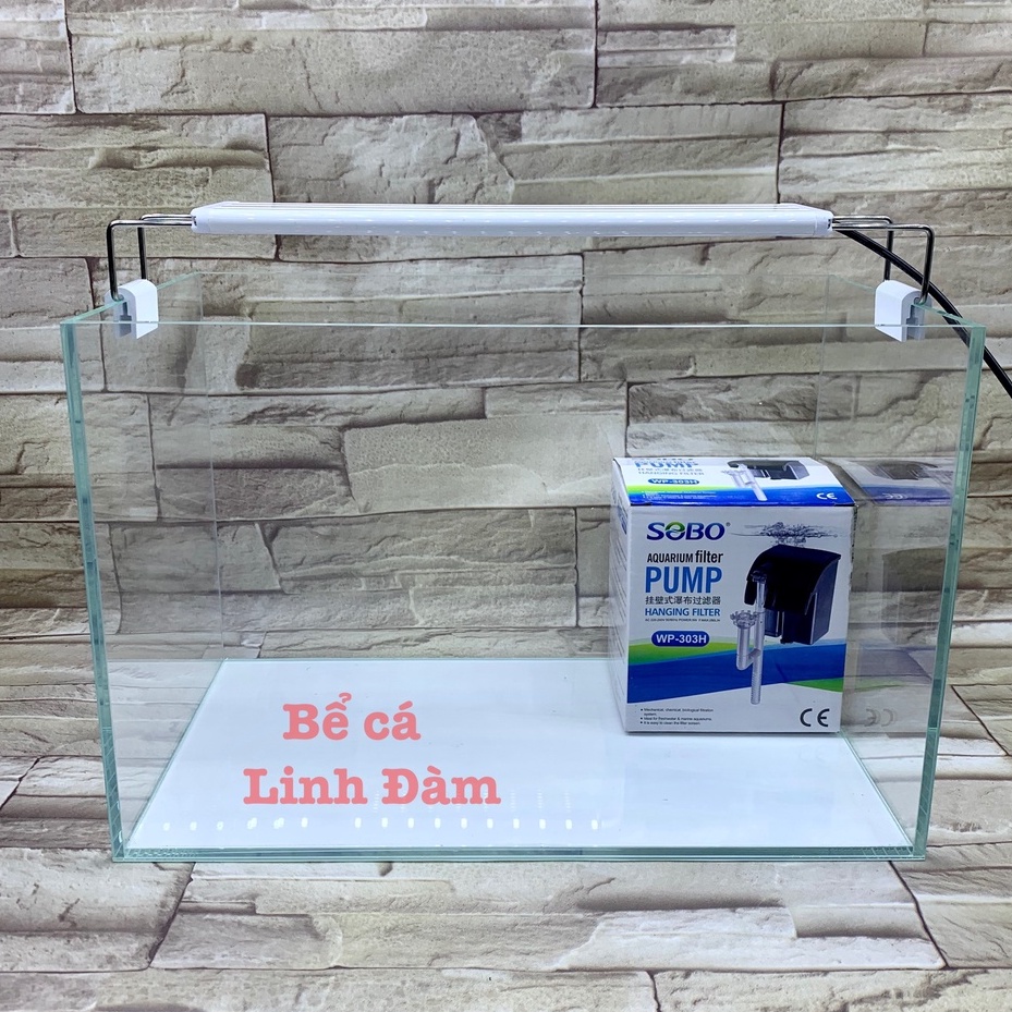 Bể cá mini kính siêu trong dài 35cm - Bể cá đẹp để bàn