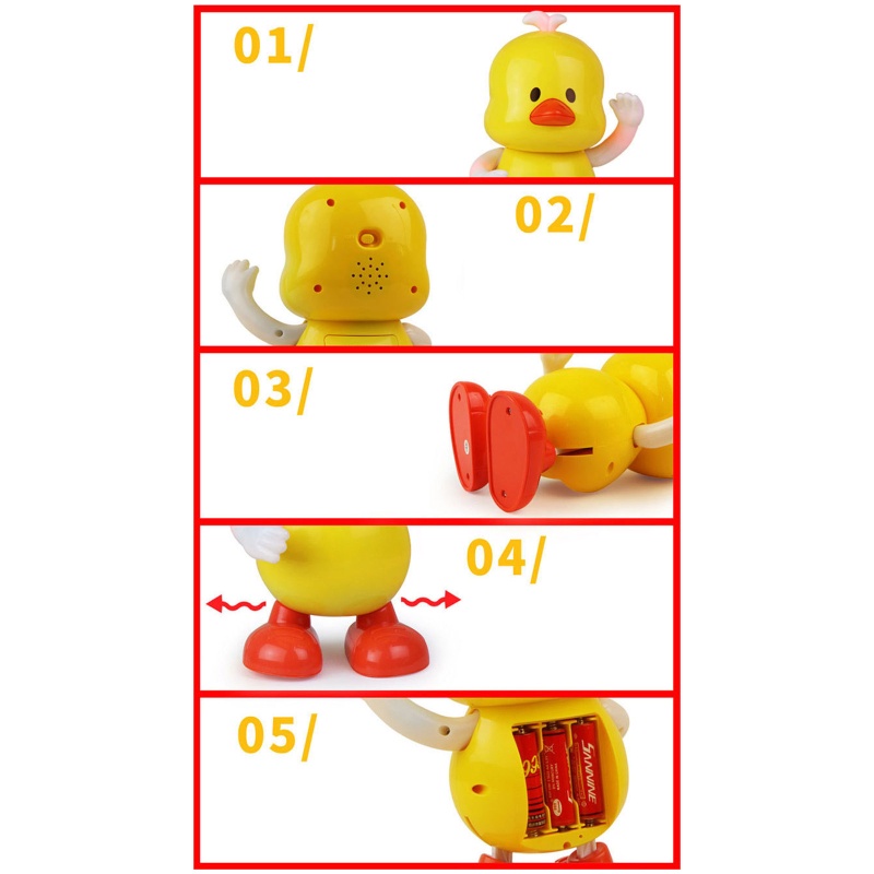 Đồ Chơi Vịt Điện Tử Có Đèn LED Và Nhạc Dành Cho Trẻ Em