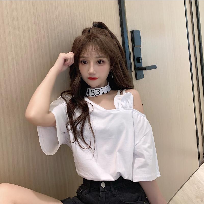 Áo Thun Nữ Tay Ngắn Hở Vai Dáng Rộng Thời Trang Dành Cho Áo phông Nữ TX-102