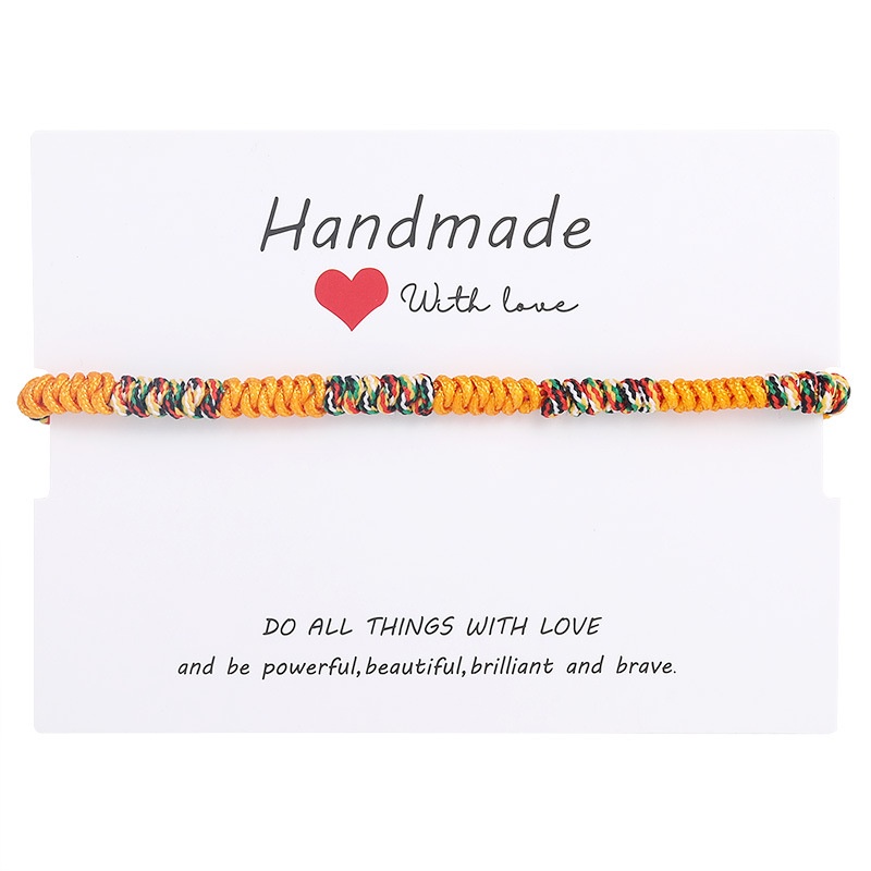 Vòng tay dây bện may mắn phong cách vintage cho nam và nữ