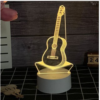 Combo 20 đèn ngủ 3d để bàn kiểu dáng sáng tạo thay đổi 3 màu sắc