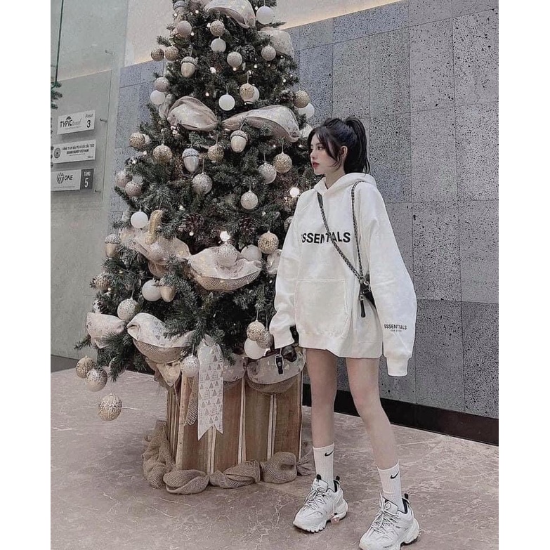 áo HOODIES Esential nỉ ấm in cao su chữ nổi siêu đỉnh túi zip đầy đủ | BigBuy360 - bigbuy360.vn