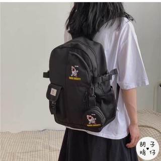 [Sẵn xanh] Balo ulzzang nam nữ đen in hình rocket