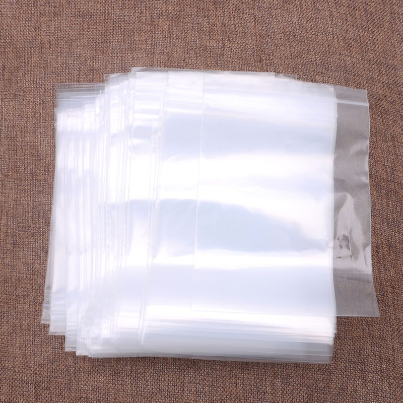 Set 100 Túi Zip Trong Suốt 8 Kích Cỡ Có Thể Tái Sử Dụng