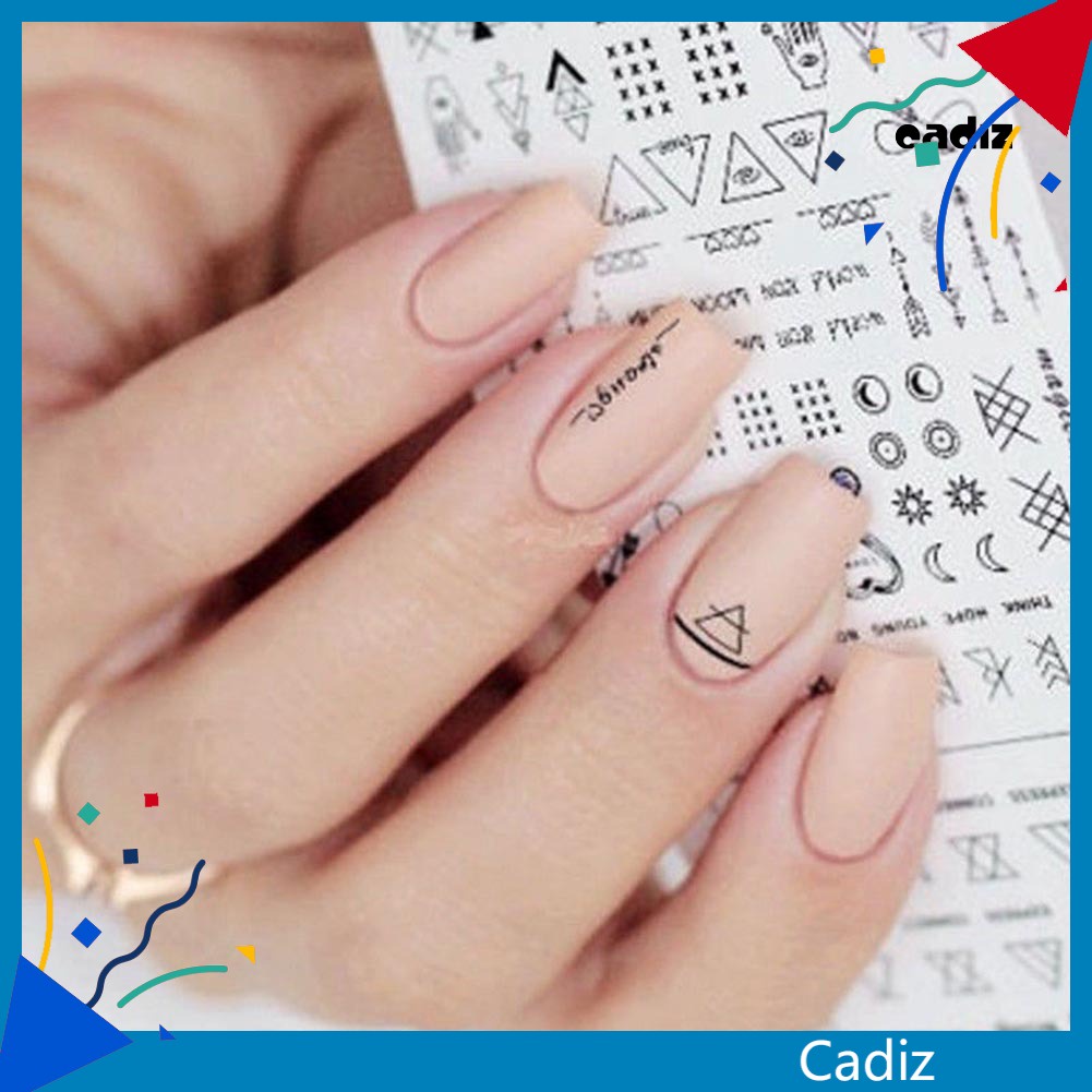 Miếng Dán Trang Trí Móng Tay Chuyển Nước Nhiều Kiểu DIY