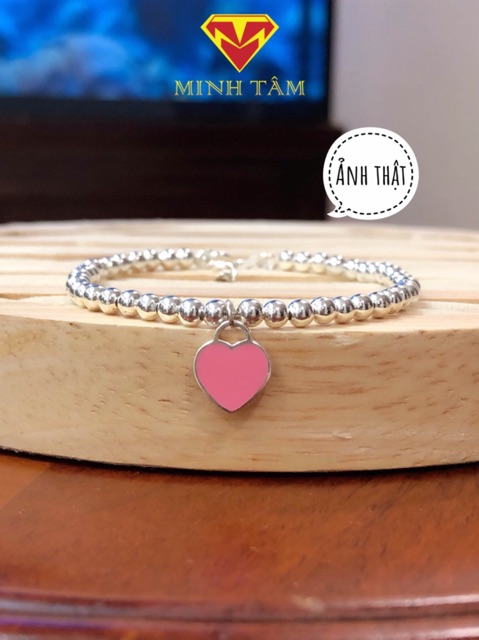 Lắc tay bi bạc trái tim Tifany bạc S925-Minh Tâm Jewelry