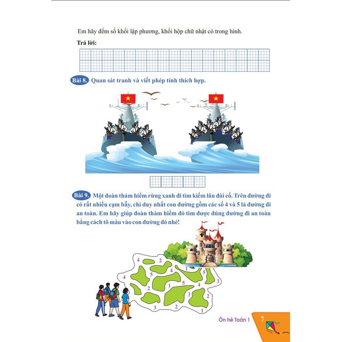 Sách Ôn Hè Toán 1 - Cánh Diều (Biên Soạn theo chương trình Giáo dục phổ thông mới)