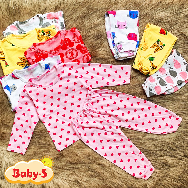 Bộ borip dài tay cho bé trai và bé gái 4-15kg chất vải mềm mát co giãn tốt đủ họa tiết đáng yêu Baby-S – SBVN044