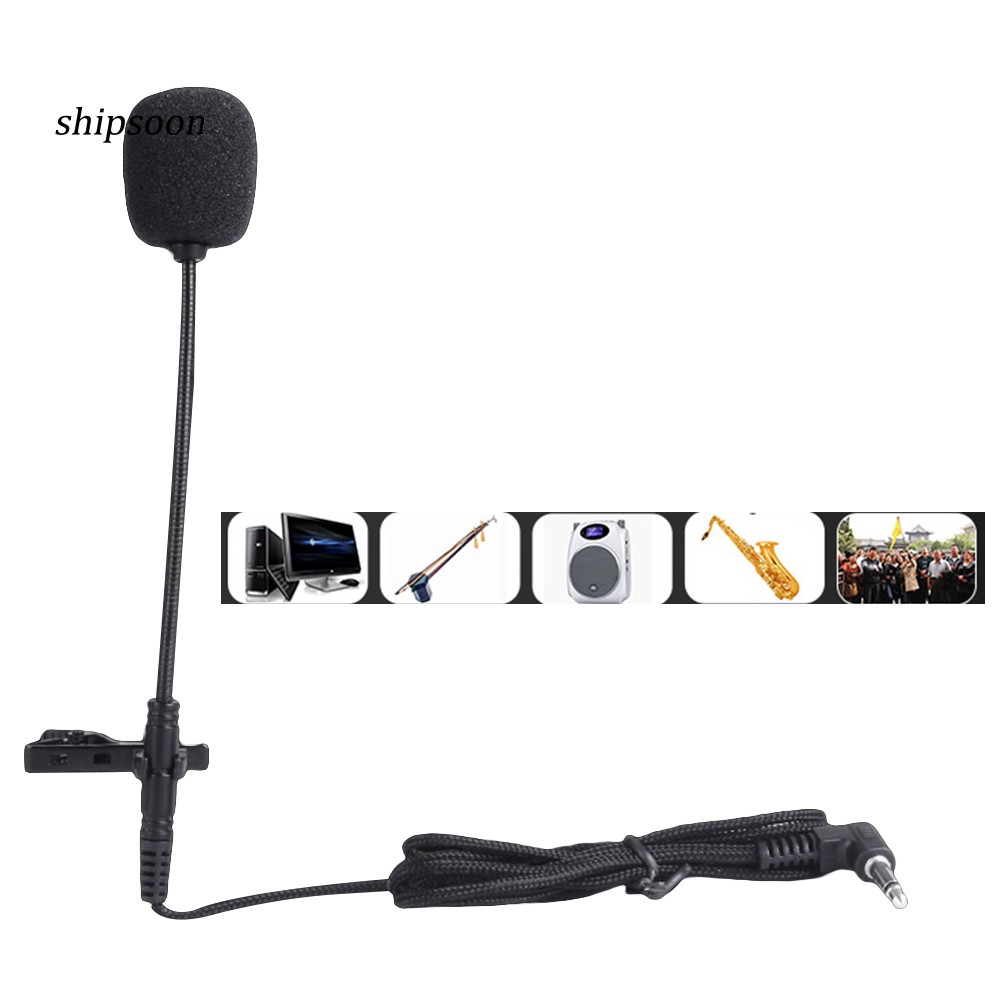 Microphone có đồ kẹp giao diện 3.5mm jack thiết kế chất lượng cao