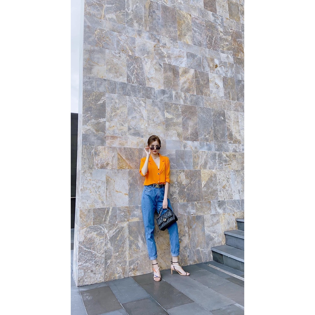 Áo Vest Nữ Màu Cam Tay Dài LAKING HOUSE | BigBuy360 - bigbuy360.vn