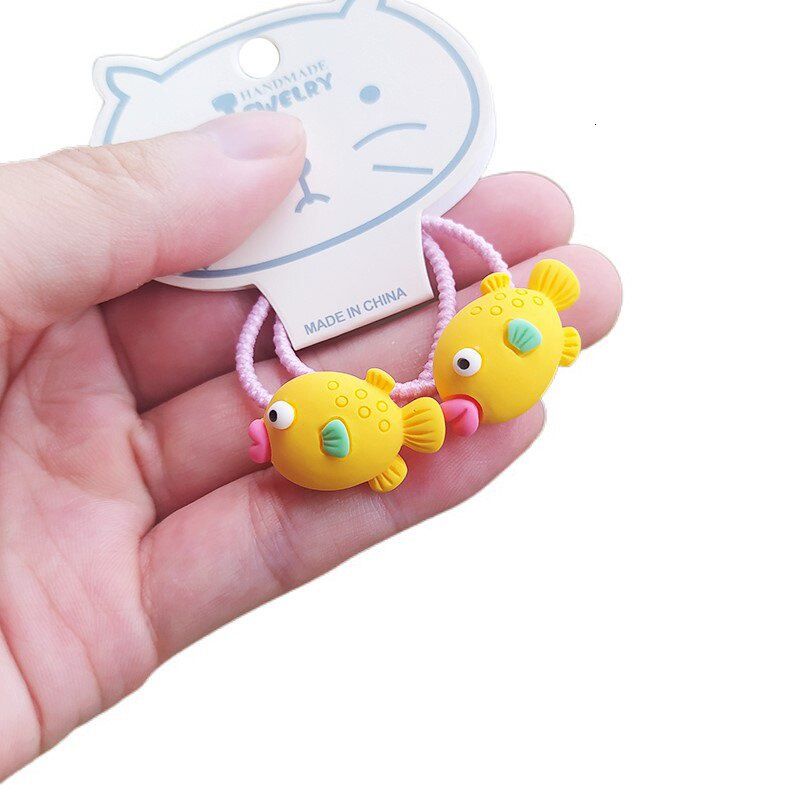 Set 2 Dây Cột Tóc Hình Bạch Tuộc Dễ Thương Cho Bé Gái