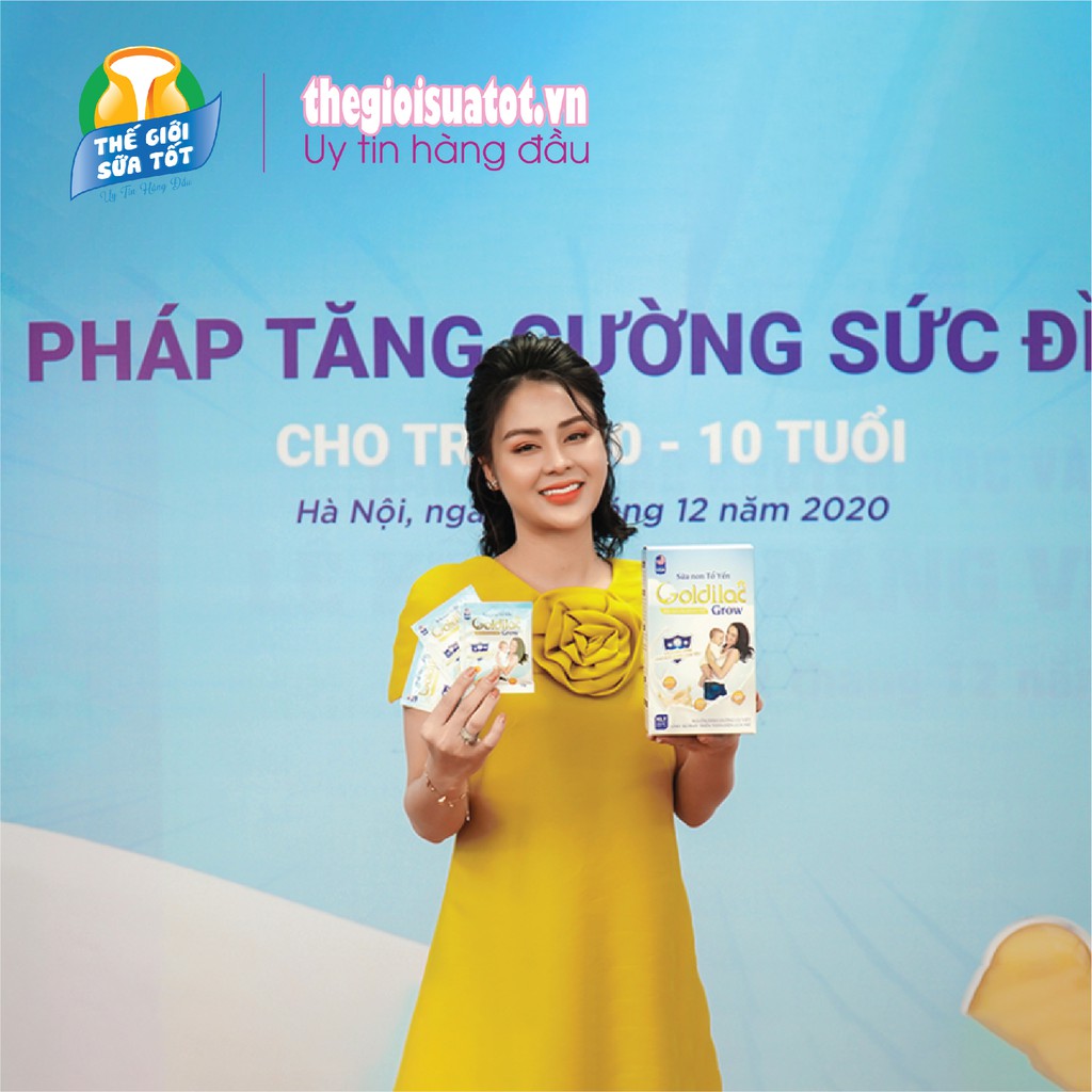 [Mẫu mới] SỮA NON TỔ YẾN GOLDILAC GROW HỘP 392G