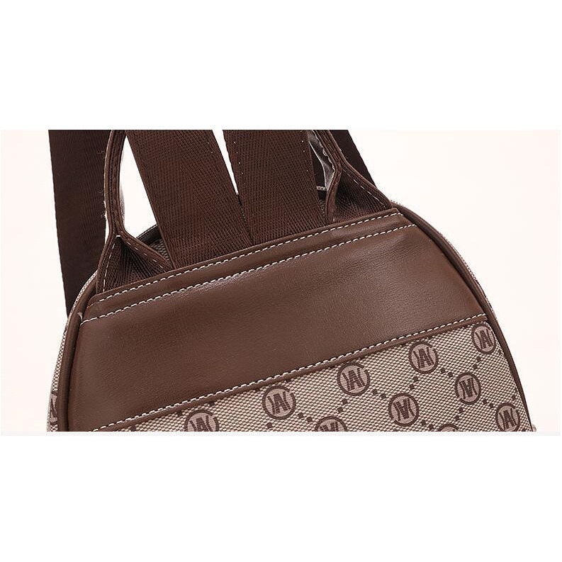 Balo CHUWANGLIN da PU in họa tiết chữ cái thời trang cho nữ