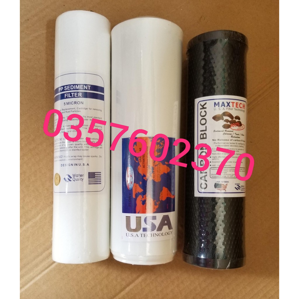 [FREESHIP 99K]_Bộ ba lõi lọc nước số 1 2 3 ly lọc 10 inch và 2 lõi lọc nước số 1 PPF 10inch | BigBuy360 - bigbuy360.vn