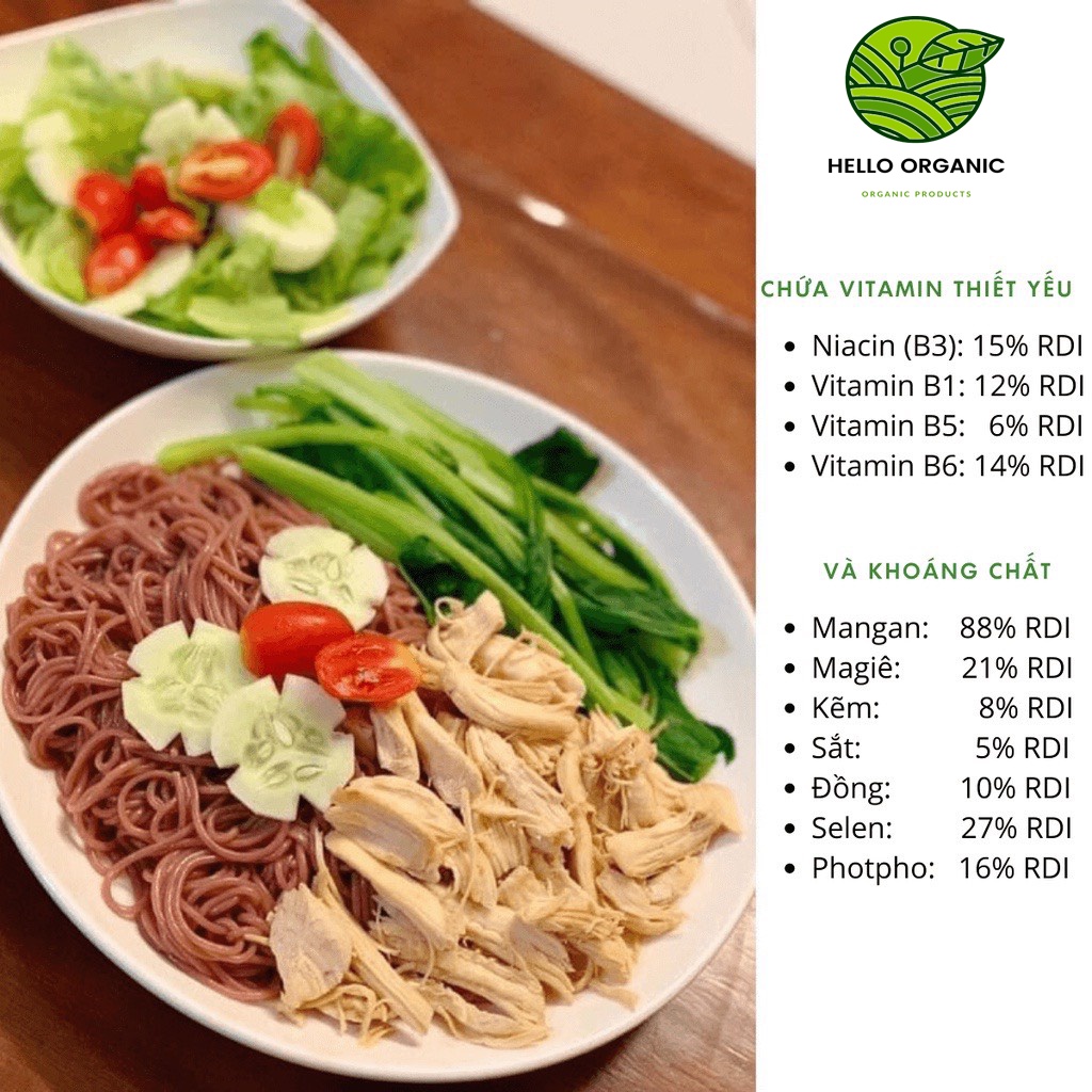 Bún gạo lứt đen thực dưỡng Hoàng Minh, dành cho người ăn kiêng eatclean, hỗ trợ giảm cân hiệu quả - Hello Organic