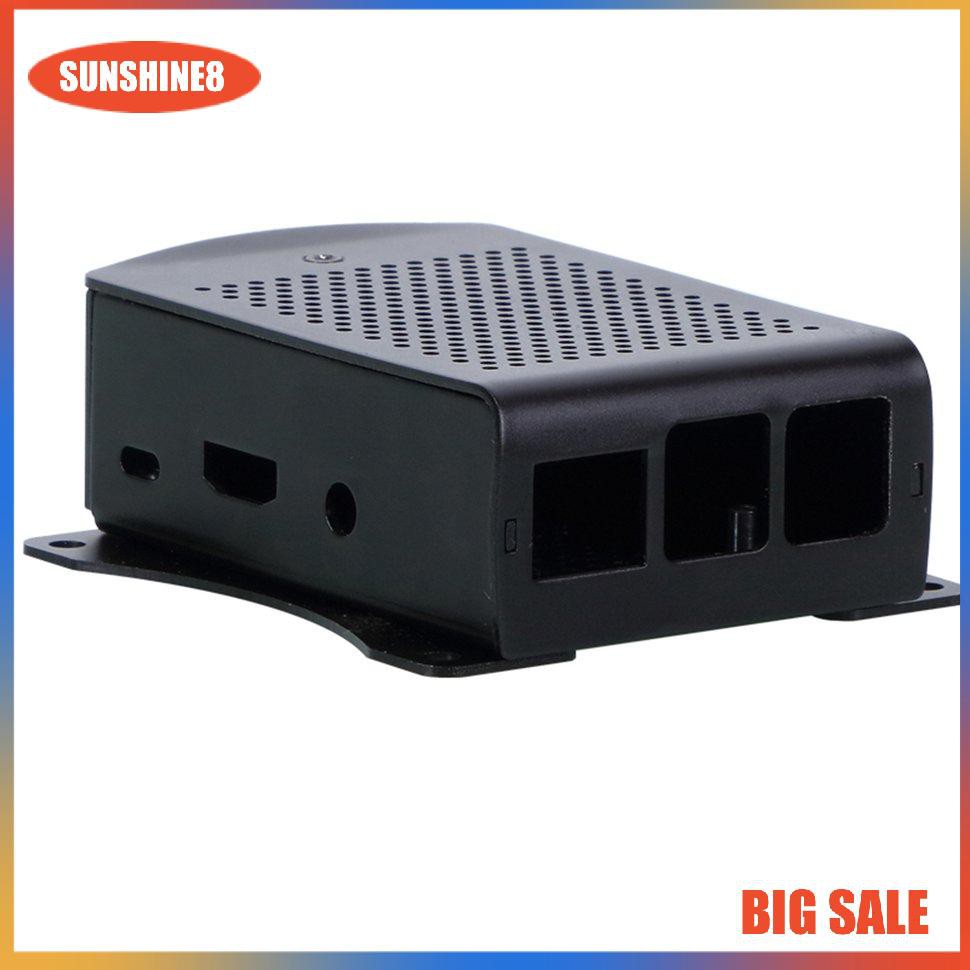 Hộp Nhôm Màu Bạc / Xanh Lá / Đen Kèm Quạt Tản Nhiệt Cho Raspberry Pi 3 Model B + Rpi 3