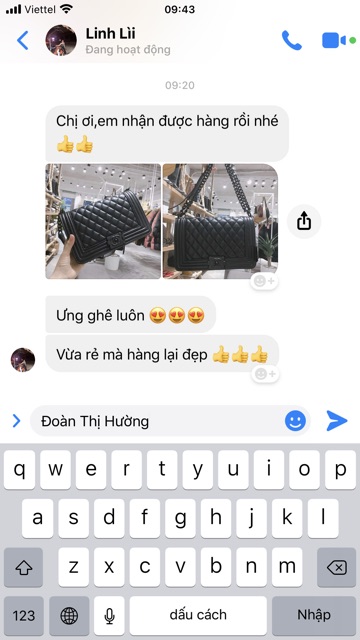 Túi Boyyy ô trần trám full đen size 20, 25(không hộp)