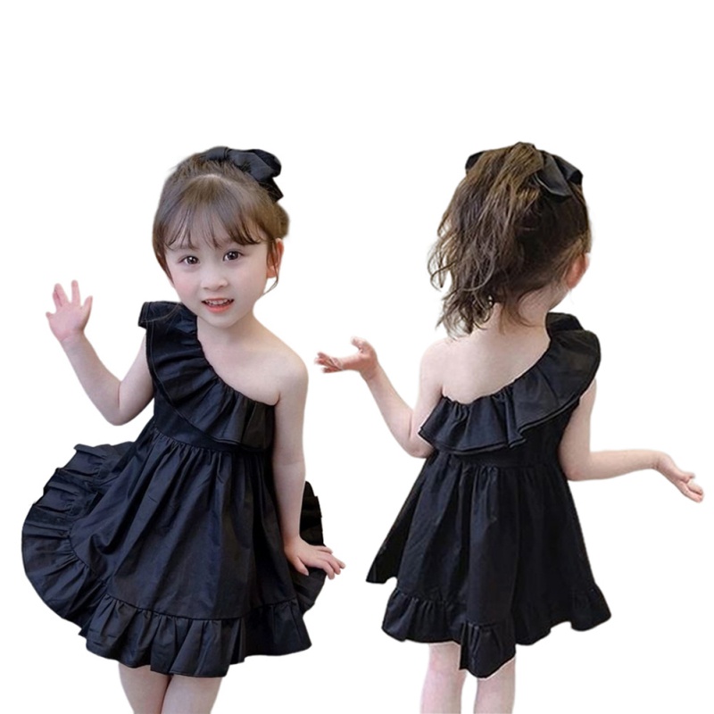 Đầm Công Chúa Không Tay Màu Trơn Thời Trang Mùa Hè Cho Bé Gái Se7en