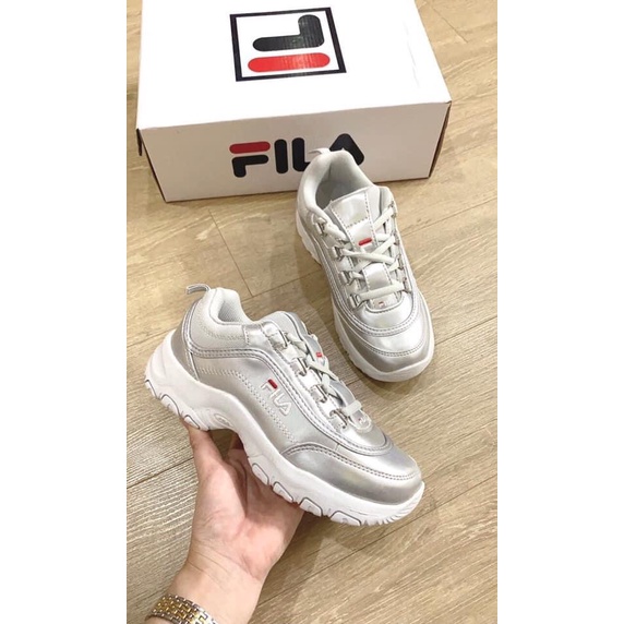 Giày Thể Thao Fila Xám Bạc Cho Bé Gái-Fila Hàng Xuất Xịn Siêu Hot
