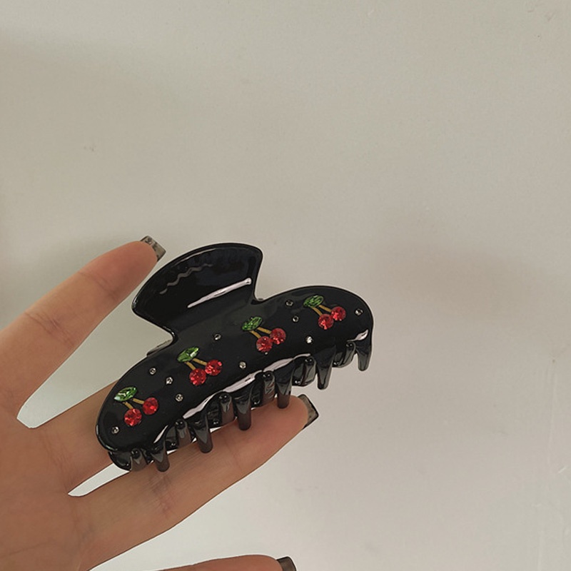 Kẹp Tóc Hình Trái Cherry Đính Đá Phong Cách Vintage Cho Nữ