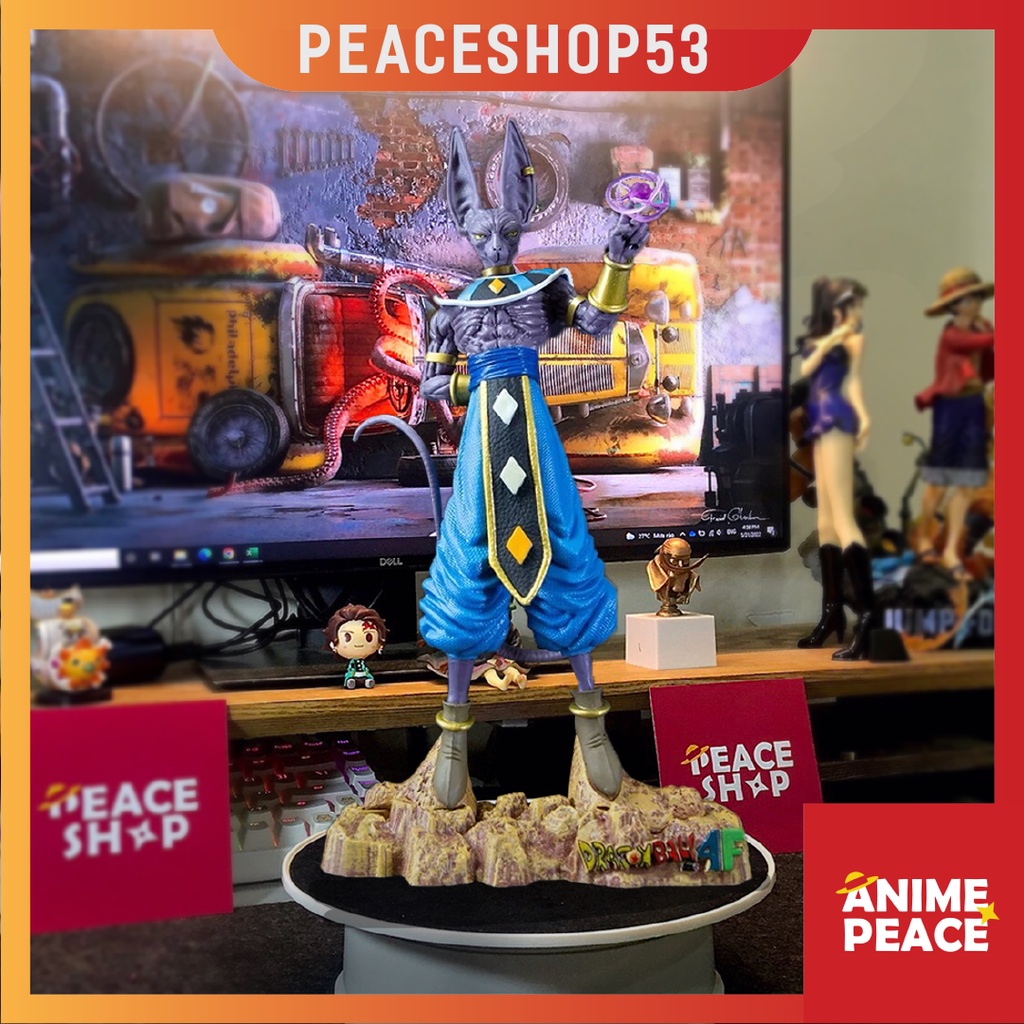 Mô hinh Dragon Ball Z Beerus - Có hộp - Thần hủy diệt - Figure Anime Manga - Decor trang trí nhà cửa - MH93