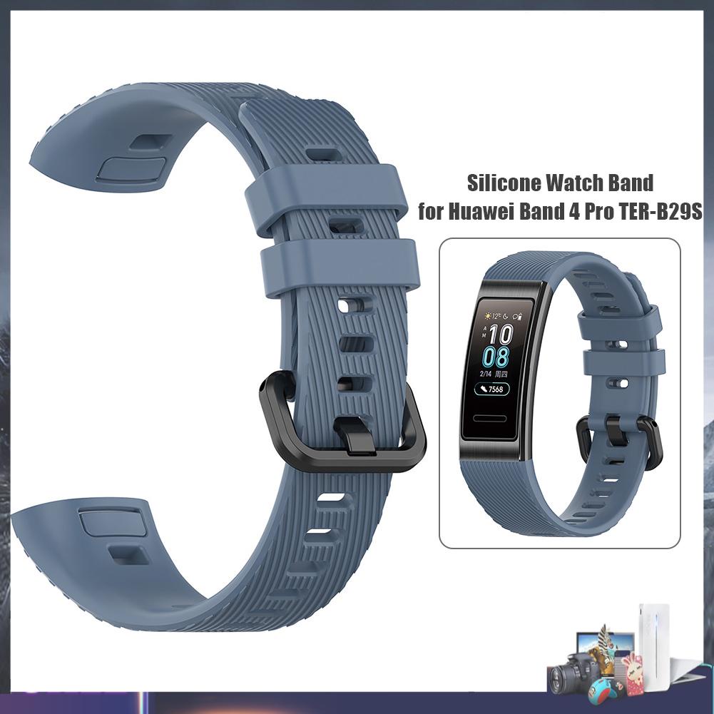Dây đeo silicone có khóa cho đồng hồ thông minh Huawei Band 4 Pro TER-B29S