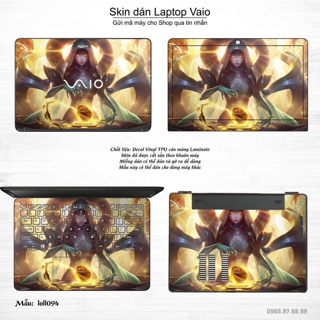 Skin dán Laptop Sony Vaio in hình Liên Minh Huyền Thoại nhiều mẫu 13 (inbox mã máy cho Shop)