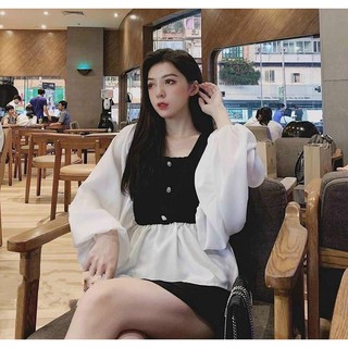 Áo kiểu cổ thuyền tay phồng