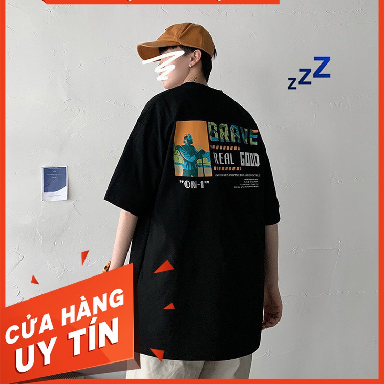 [VIDEO THẬT] Áo thun tay lỡ Real Good (unisex nam nữ đều mặc được)